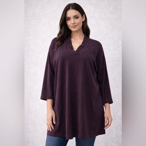 Elegant Plum Cowl Neck Sweater
